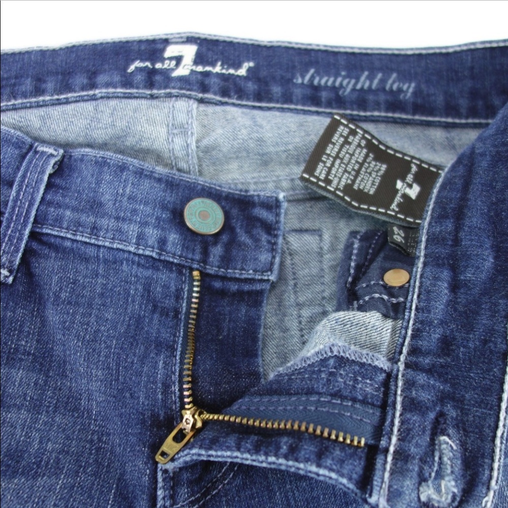 SOLD 7 For All Mankind Straight Women's 26 #JA02 - Picture 5 of 8